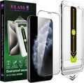 (2-Pack Ultra HD Clear Screen Protector for iPhone X/XS/11 Pro (5.8-Inch),9H Tempered Glass,Full Coverage,Anti-Fingerprint,Auto Dust Removal,Bubble-Free,Easy Installation