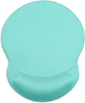 ITNRSIIET Ergonomic Mouse Pad with Gel Wrist Support Small Wrist Rest Smooth Surface Non-Slip PU Base Comfortable Office Supplies Pain Relief, 8.7 x 7.2 inches, Green