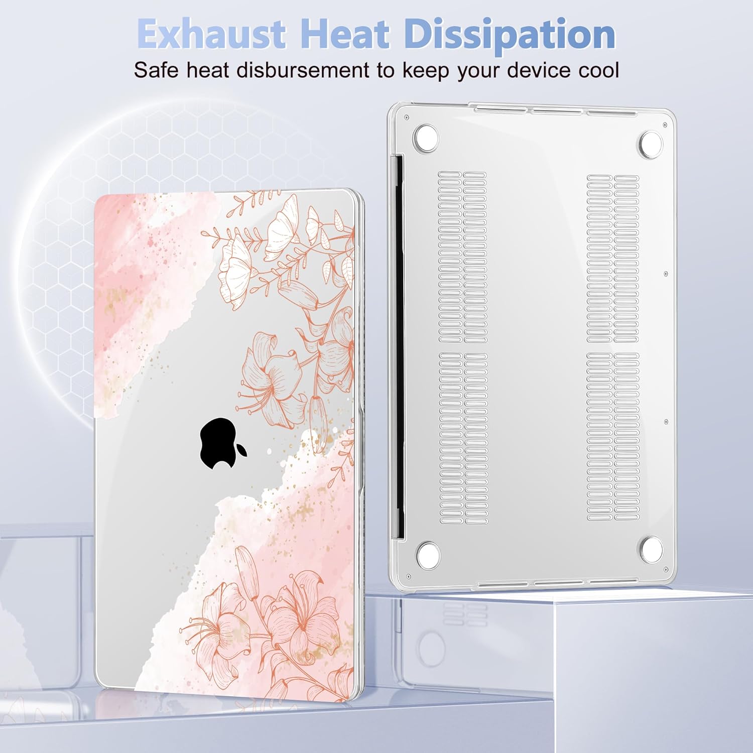 for MacBook Pro 16 inch Case 2019 2020 Release Model A2141, Plastic Hard Shell Cover with Keyboard Cover for MacBook Pro 16 inch with Touch Bar & Touch ID - Watercolor Floral
