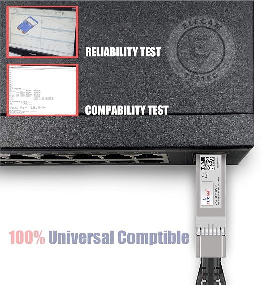 Elfcam® - 2m/6.56ft 10G Active Optical Cable AOC OM3 SFP+ to SFP+ 10Gbps - Image 4