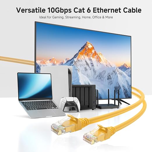 Cable Matters 10Gbps Snagless Cat 6 Ethernet Cable - 14ft - Image 2