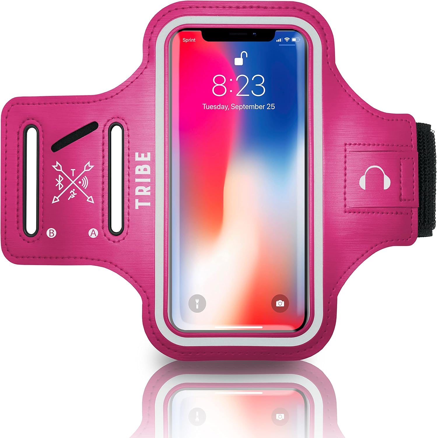 TRIBE Water Resistant Cell Phone Armband Case Running Holder for iPhone Pro Max Plus Mini SE (13/12/11/X/XS/XR/8/7/6/5) Galaxy S Ultra Plus Edge Note (21/20/10/9/8/7/6/5) Adjustable Strap & Key Pocket