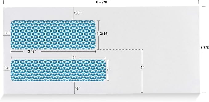 Aimoh 500#9 Double Window SELF Seal Security Envelopes - Image 4