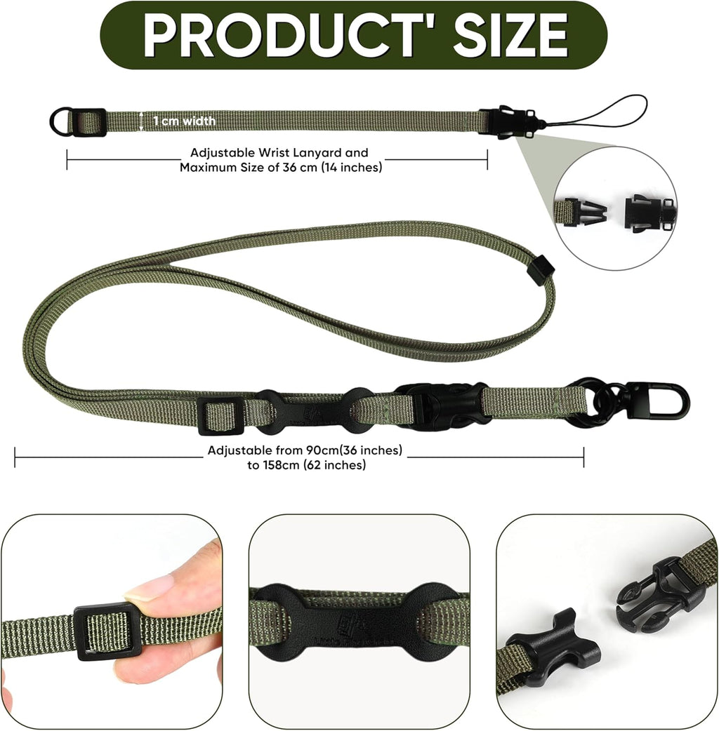 Cell Phone Strap Adjustable Wrist Strap Crossbody Cellphone Holder Extra Long Phone Lanyard Wrist Lanyard (Army Green)