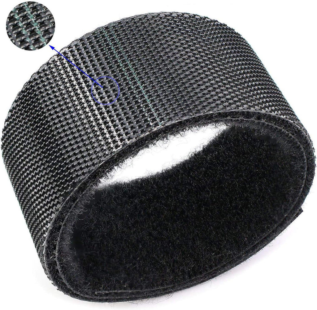 Reusable Fastening Tape Cable Ties 3/4 Inch Double Side Hook Roll (25 Yard, Black)