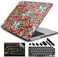 DONGKE for M4 MacBook Pro 16 Inch Case 2024 2023 2021 A3403 A3186 M3 A2991 M2 A2780 M1 A2485 Pro/Max Chip, Plastic Hard Shell Case & Keyboard Cover for Mac Pro 16 with Touch ID, Leopard & Cherry