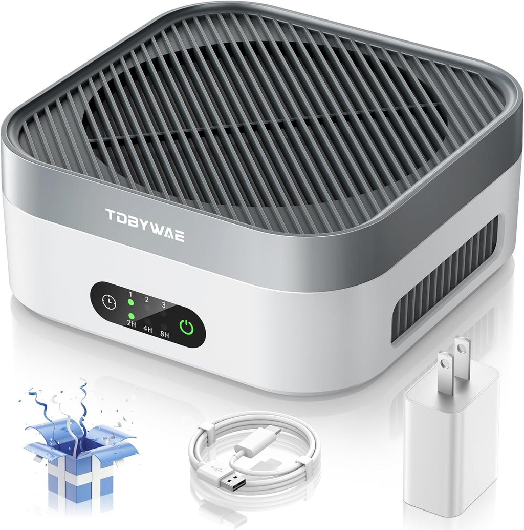 Air Purifier for Home – True HEPA Filter for Pets, Smoke & Allergies | 600 Sq Ft Coverage | Ultra-Quiet & Portable for Bedroom/Travel