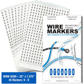 Premium Wire Marker Book for Cable Management, Vinyl-Coated, High-Tack Adhesive, Electric Panel Wire Label Stickers - 10 Pages, 1 Book, Numbered 0-9 (Pack of 5)