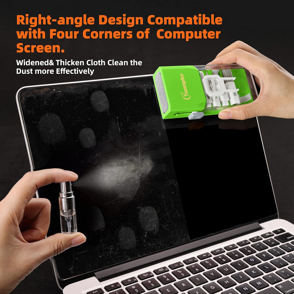 Laptop Screen Keyboard Cleaner Kit, All in 1 Electronics Cleaning Tool for MacBook iPad iPhone Pro Cell Phone, Brush Tool for Tablet, Computer, PC Monitor,TV Camera Lens with Patent, Green