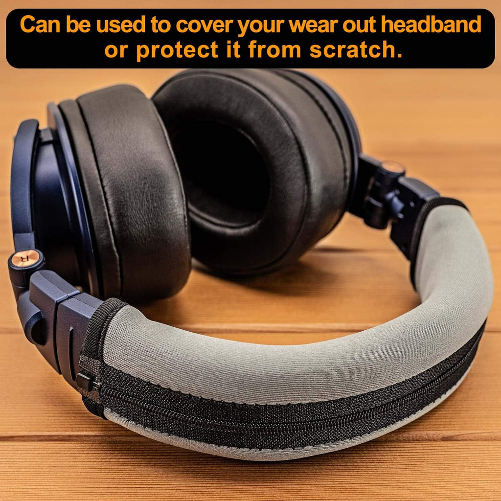 Replacement Headband Cover Compatible ATH M50X M50 M40X M40 M30X M20X Headphones (Silver)