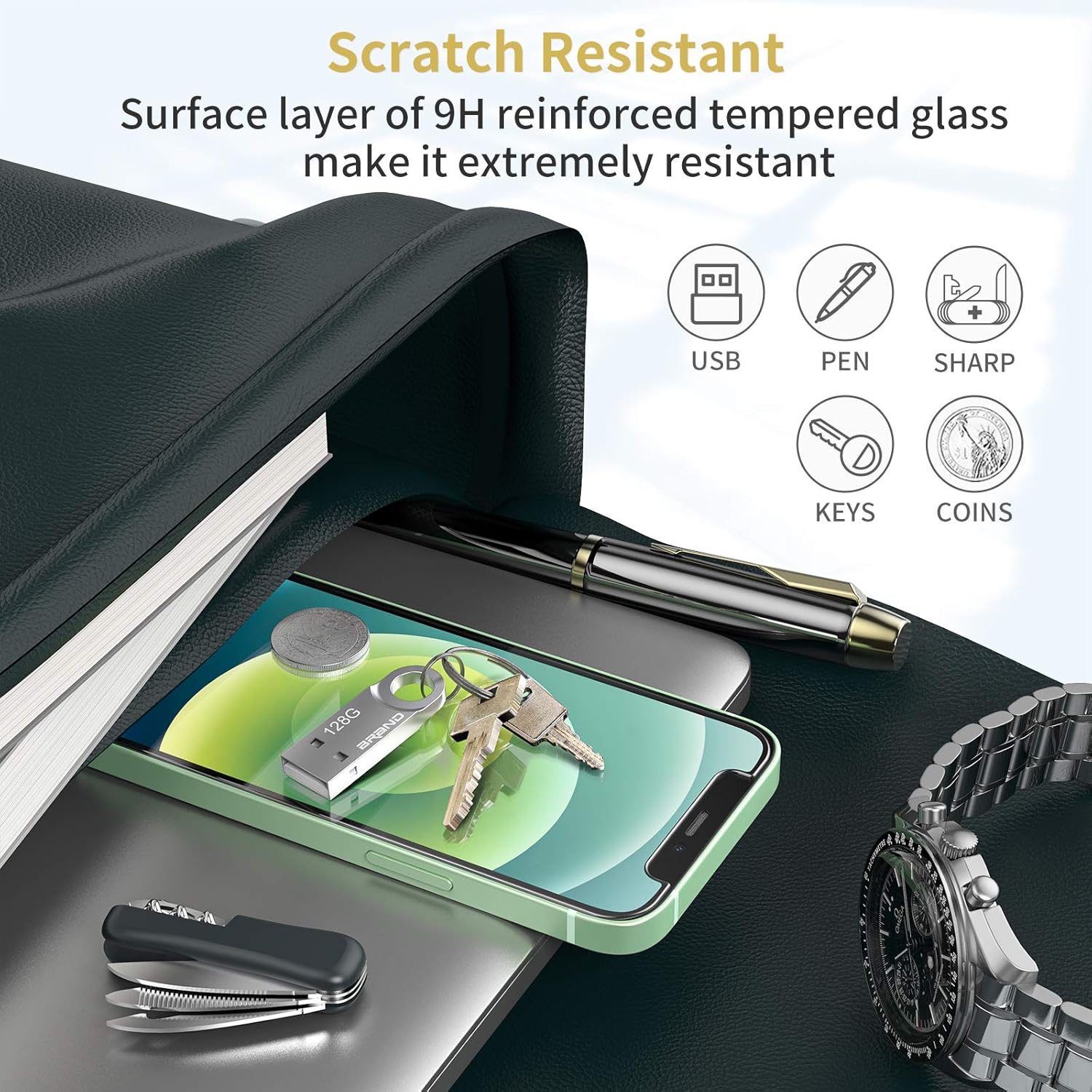 UNBREAKcable 3-Pack Screen Protector for iPhone 12 mini, Double Shatterproof Tempered Glass [Easy Installation] [9H Hardness] [99.99% HD Clear] [Case Friendly] for iPhone 5.4 inch