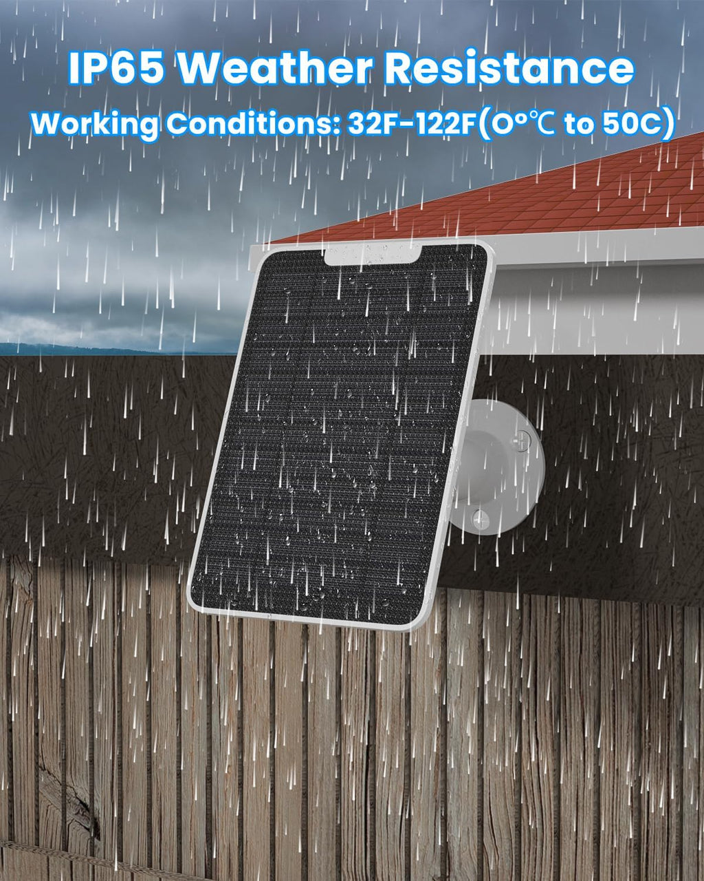 5W Arlo Solar Panel Charger Compatible with Arlo Essential Spotlight/XL Spotlight Camera, Arlo Essential Solar Panel Charger w/ 10ft Waterproof Micro USB Charging Cable, Adjustable Wall Mount, 4 Pack
