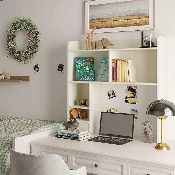 ChooChoo Desktop Bookshelf, 36.4" Tall Countertop Desk Hutch - Image 4