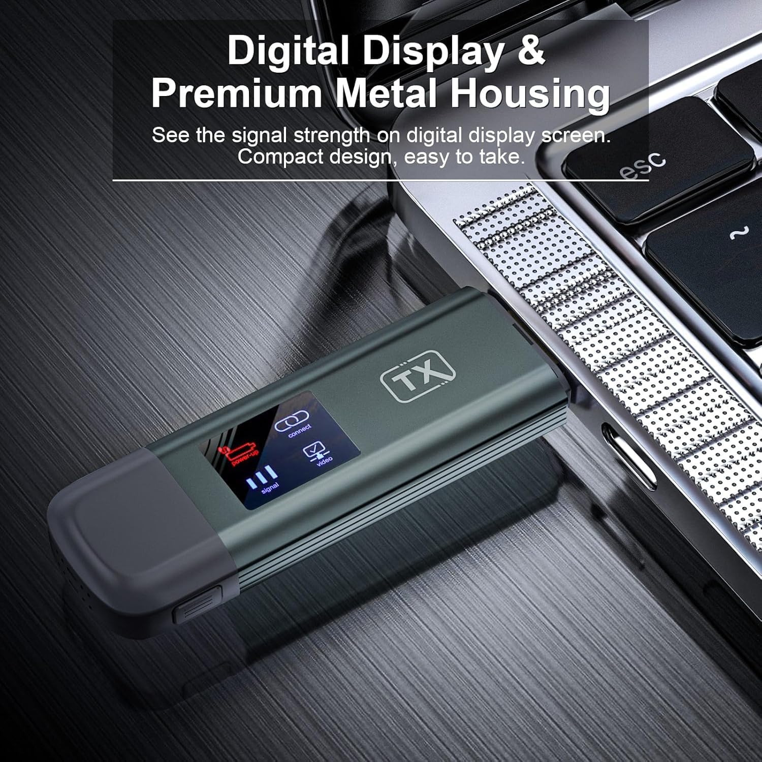 Wireless HDMI Transmitter and Receiver, TTQ Wireless HDMI Extender 4K Supported, Metal Housing, LED Display, 100FT Range, 2.4G&5G, for PC/Laptop/Camera/HDTV/Projector/TV Box