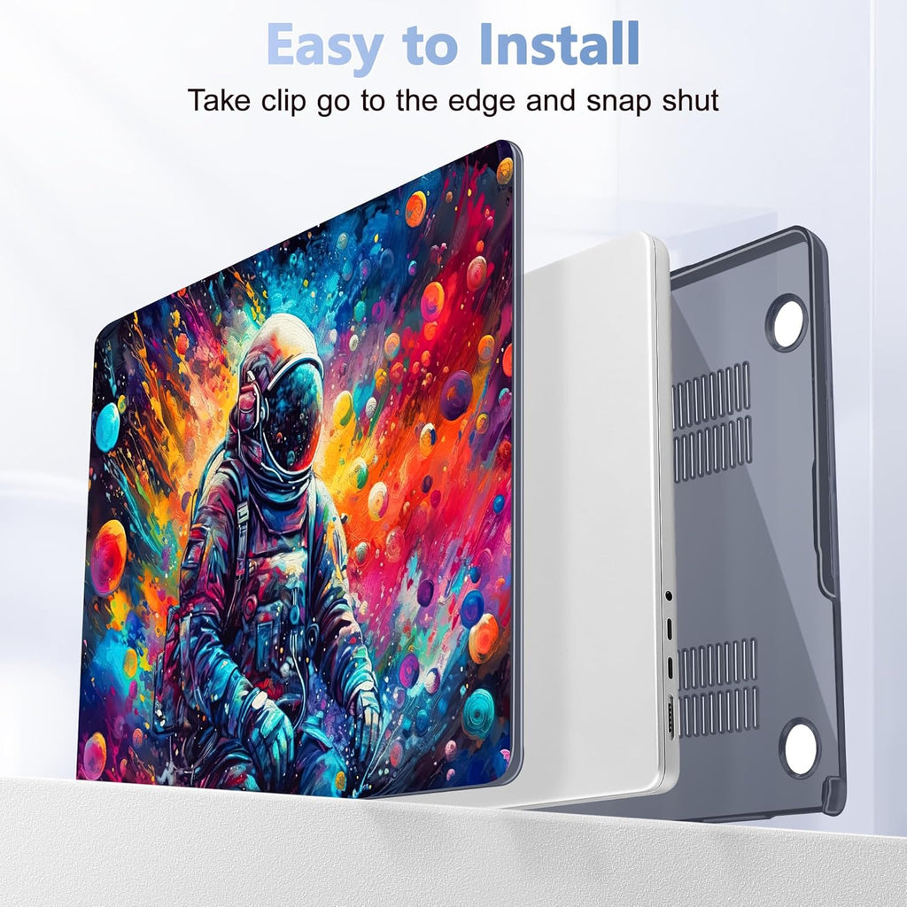 for MacBook Pro 16 inch Case 2021 2022 2023 2024 Release A3186 A3403 M4 A2991 M3 A2780 M2 A2485 M1 Pro/Max, Hard Shell Case with Screen Protector & Keyboard Cover, Astronaut