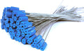 Leadseals(R) 500 Anti-Tamper Proof Security Cable Seals Disposable Self-Locking Padlock Shipping Security Tags Numbered (Blue)