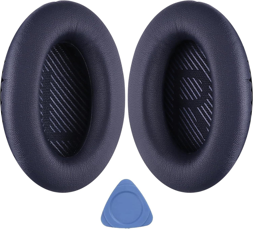 Replacement Ear Pads for Bose QuietComfort 35 (QC35) & Quiet Comfort 35 II (QC 35 ii) Headphones, EarPads Cushions with Noise Isolation Memory Foam, Softer Protein Leather, Added Thickness