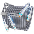 USB C to USB C Cable10ft,240W 2-Pack Braided 180°Rotating Type C Charging CableFast Charge for iPhone 16/16Pro/16Plus/16ProMax,MacBook Air,iPad Pro,Pixel,Samsung Galaxy S23/S24 Ultra-Light Grey
