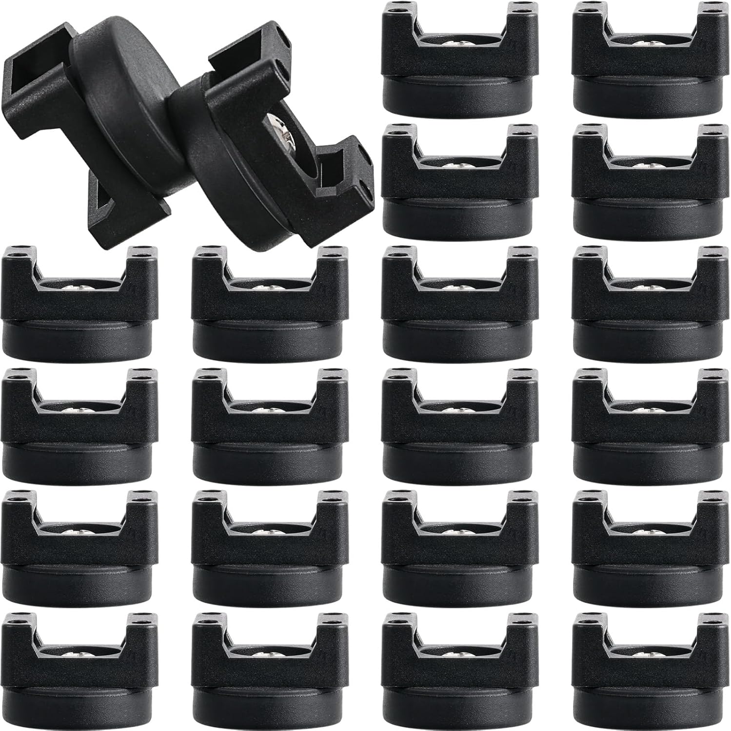 Yookeer Magnetic Zip Tie Mount Base Black Magnetic Cable Clips Wire Holder Multipurpose Cable Ties Management Base Electrical Supplies for Wire