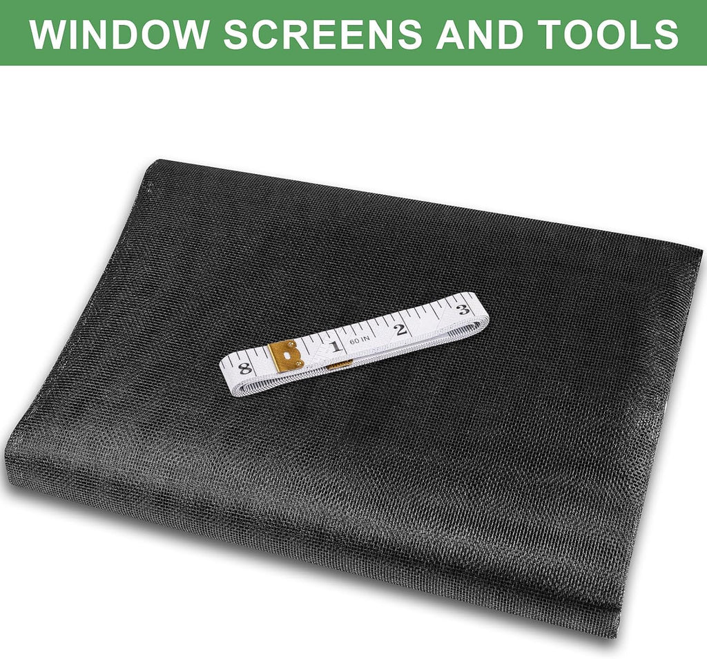 48"X102" Window Screen Replacement, Fiberglass Window Screen Mesh, Replacement Window Screens, Window Screen Door Repair Kit for Patio Porch Sliding Door House Windows Pool Pet, with Ruler