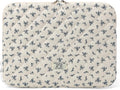 Puffy Laptop Sleeve 13-15.6 Inch Cute Quilted Laptop Protective Case Padded Floral Computer Sleeve for MacBook (A-Light Blue, 11 Inch)