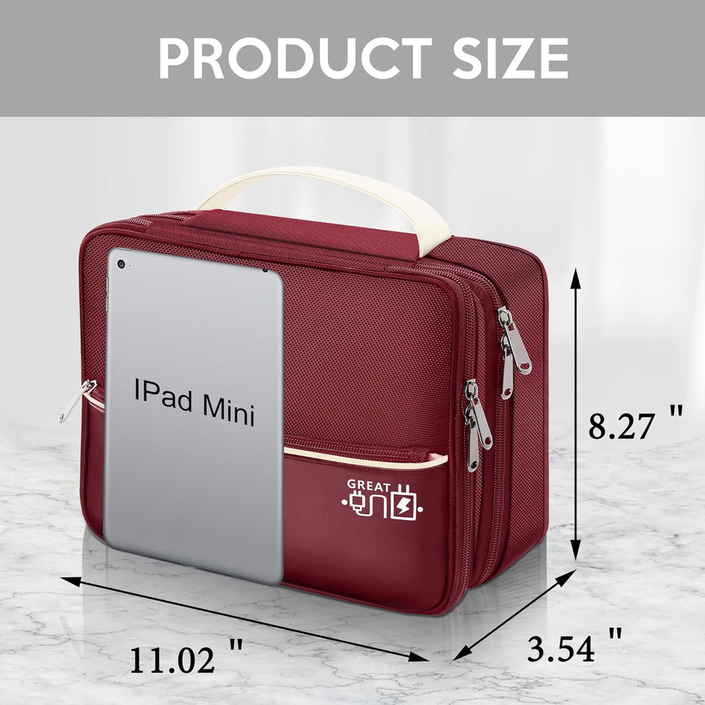 Electronic Organizer Travel Case, Travel Cord Organizer Case Portable Waterproof Cable Organizer Bag for Charger, Cord, USB, Power Bank, Earphone