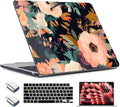 TWOLSKOO Compatible with M4 MacBook Air 15 inch Case 2025-2023 Released Model M4 A3241 M3 A3114 M2 A2941, Plastic Hard Shell & Screen Protector & Keyboard Cover &Type C Adapter, Bright Abstract Flower
