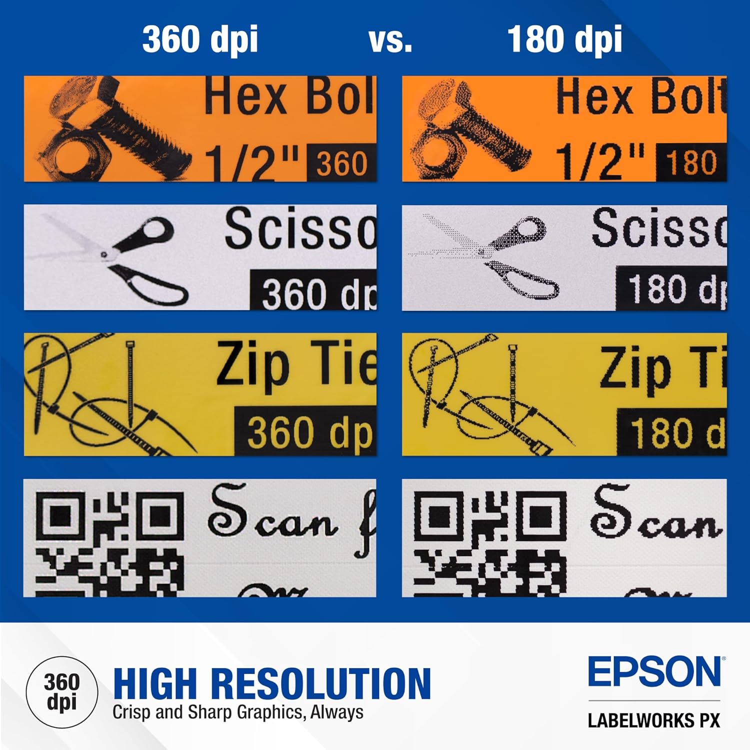 LABELWORKS Epson LW-PX800 Industrial Wireless Label Maker - Desktop Label Printer Compatible with Large Variety of Tape Types