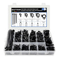 200 PCS Car Wire Loom Routing Clips Assortment Kit 14 Sizes Wiring Harness Routing Clips Push Mount Cable Zip Tie Replacement Parts for Universal Honda GM Mazda