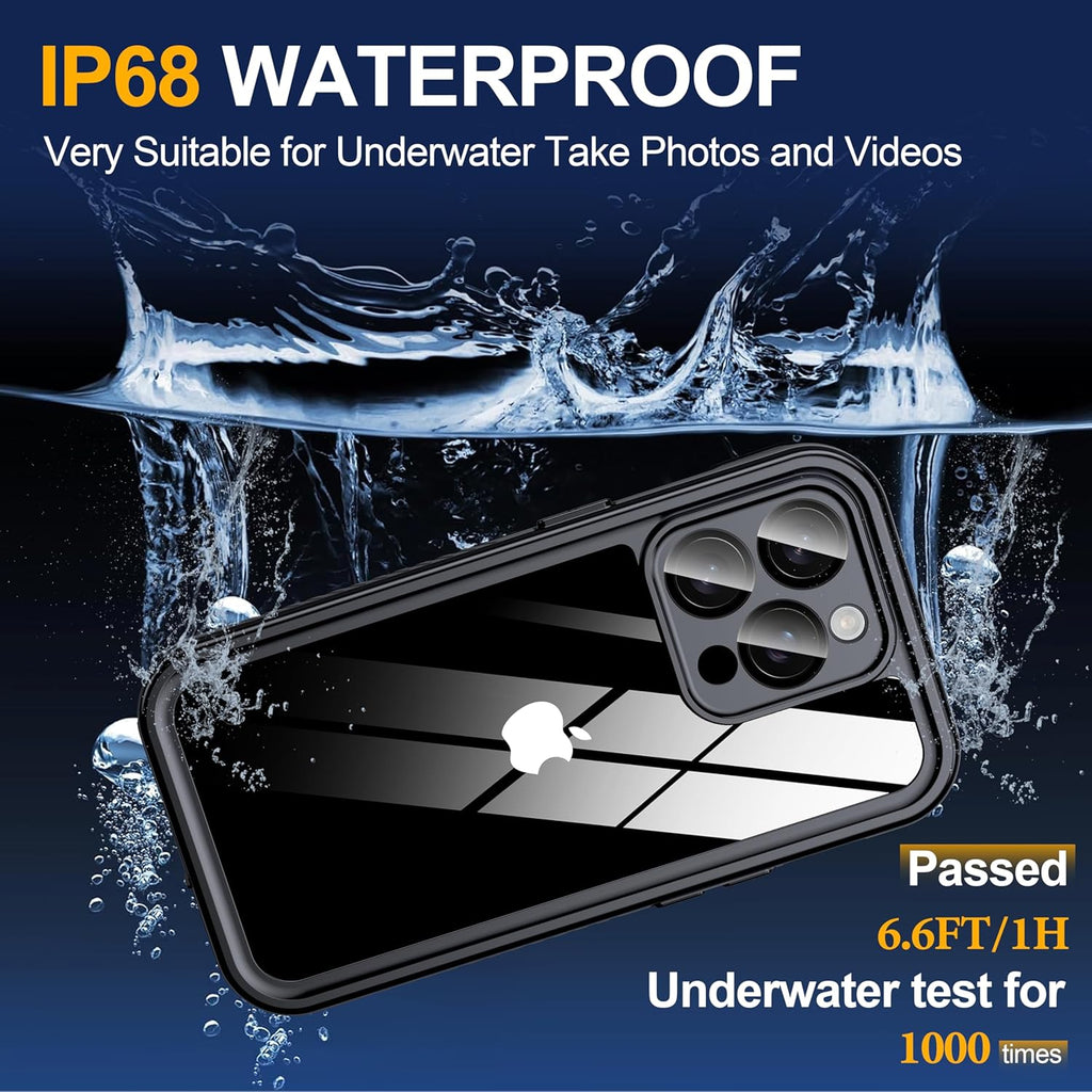 for iPhone 14 Pro Case Waterproof - Built-in Privacy Screen Protector & HD Screen Protector [IP68 Underwater] Shockproof Dustproof Full Body Protection iPhone 14 Pro Phone Case Pink