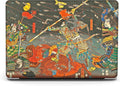 Berkin Arts Compatible with MacBook Pro 13 inch Cover, 2022-2016 Release A1706/A1989/A2159 with Keyboard Cover & Screen Protector Ukiyo-e (The Kusunoki's Final Attack by Kuniyoshi)