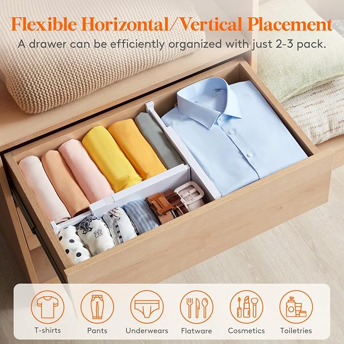 Lifewit 5 Pack Upgrade Drawer Dividers - Image 8