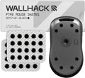 Wallhack PTFE Dot Mouse Skates | Premium Universal Skates for Gaming Mice | Ultra-Smooth Glide on Cloth & Glass Pads | Customize Speed & Control | Fast, Easy to Apply | Black 7mm x 7mm