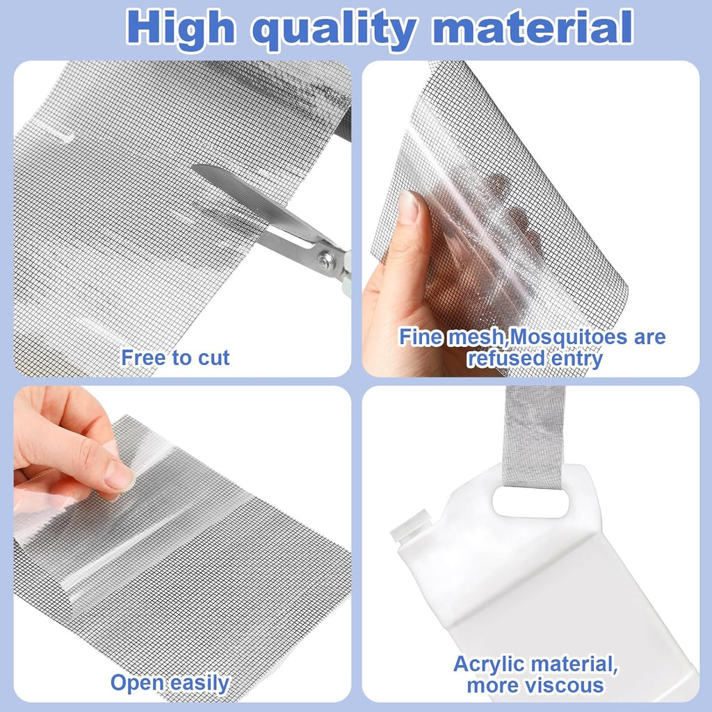 Extra Wide 12 inch x 20 ft Window Screen Tape Mesh Repair Strong Adhesive Waterproof Fiberglass Screen Repair Kit Patch for Window Door Tears Holes(Black)