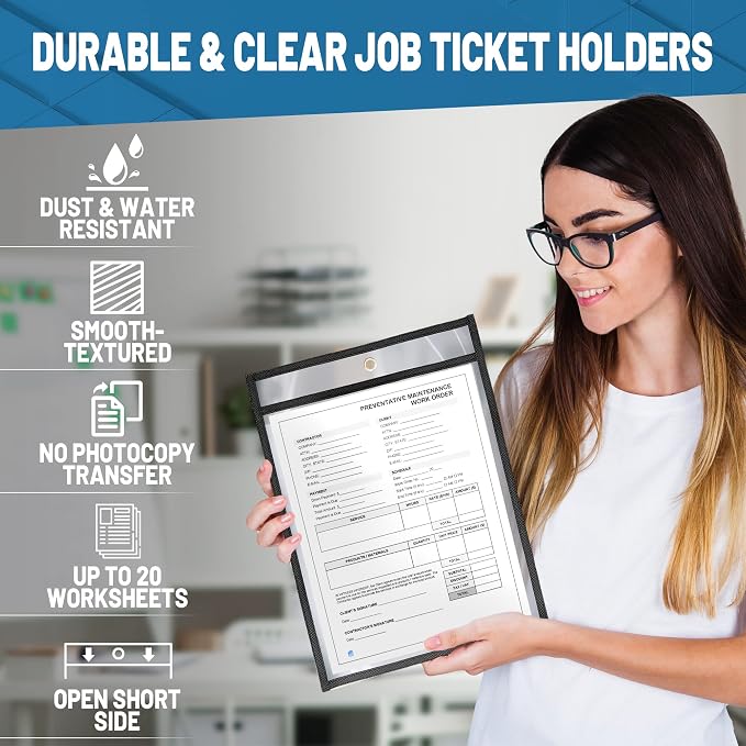 30 Pack Job Ticket Holders 8.5x11 - Image 3