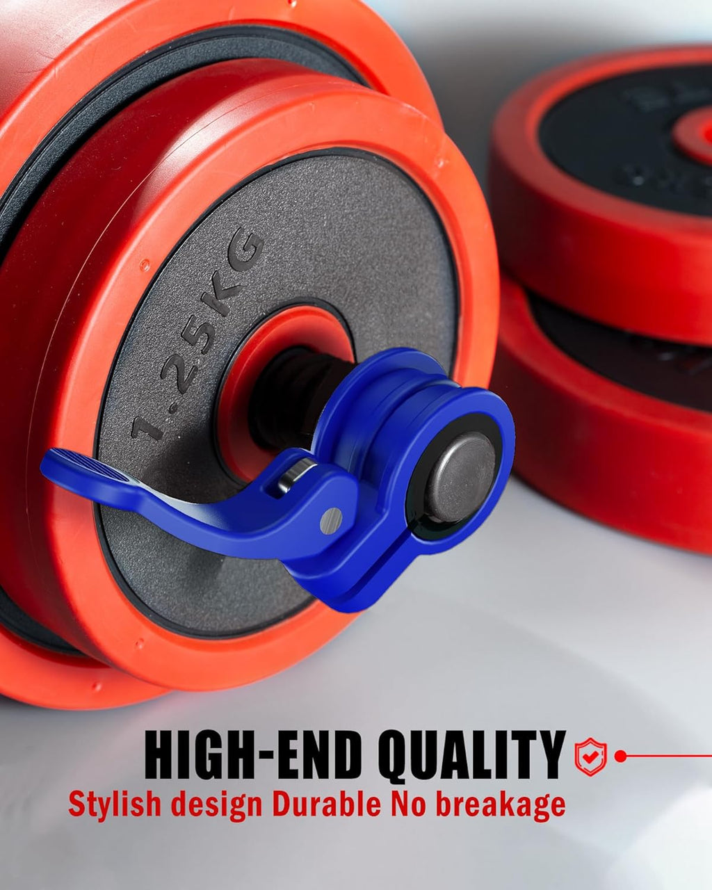 Narrow Barbell Clips 2.5cm Width for Olympic Bars, 0.9-1.18inch Adjustable Weight Clamps, Quick Release Locking Collars for Weightlifting