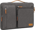 MOSISO 360 Protective Laptop Case 14 inch, 14 inch Laptop Sleeve Compatible with HP Lenovo Dell ASUS Acer, HP, Dell Latitude, Lenovo, Side Open Carrying Case with 4 Zipper Pockets&Handle, Taupe Gray