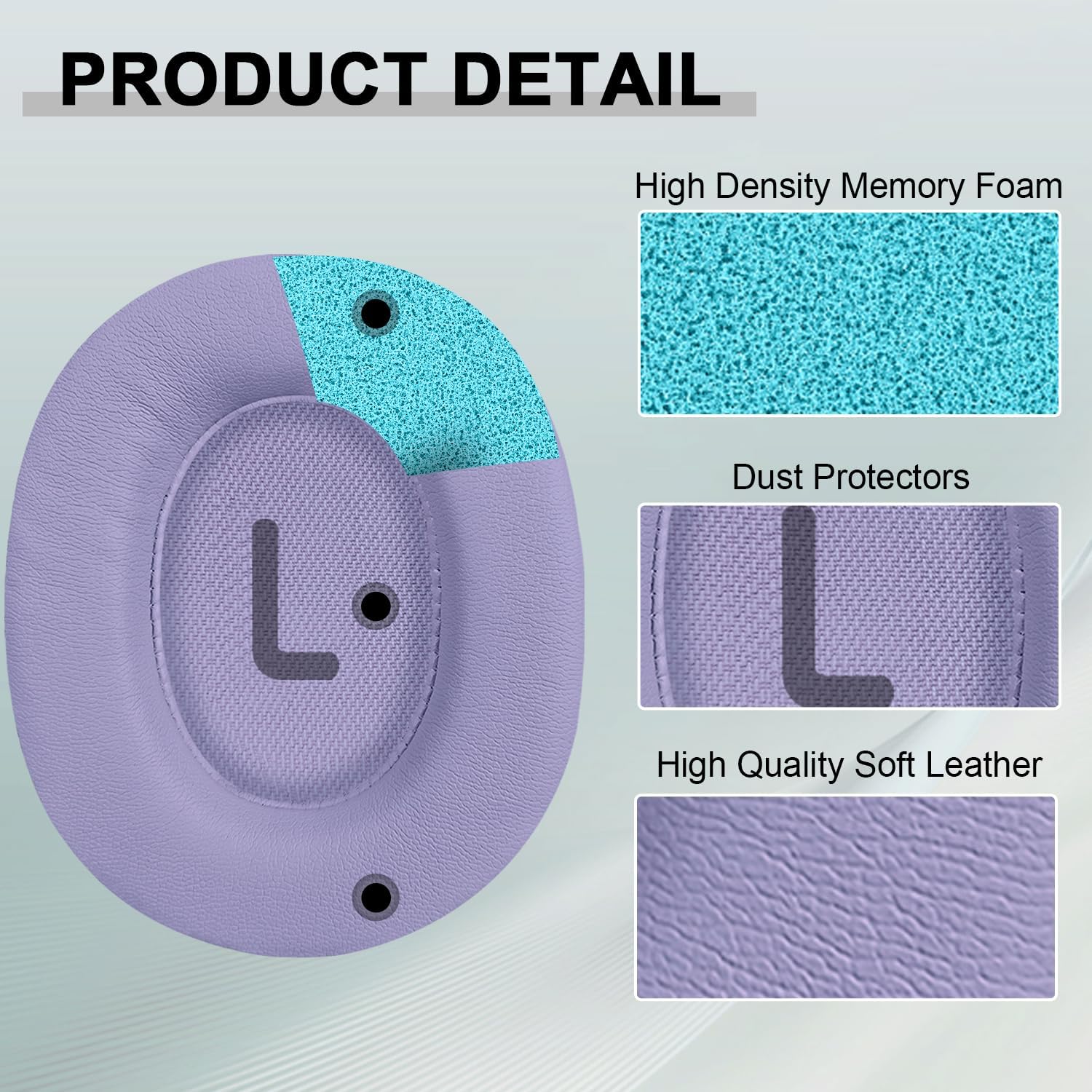 Replacement Ear Pads for JBL Tune 700(700BT)/710(710BT)/720(720BT)/750(750BT,750BTNC)/760(760NC)/770(770NC) Headphones, Headset Ear Cushions, Headset Earpads, Ear Cups Cover (Purple)