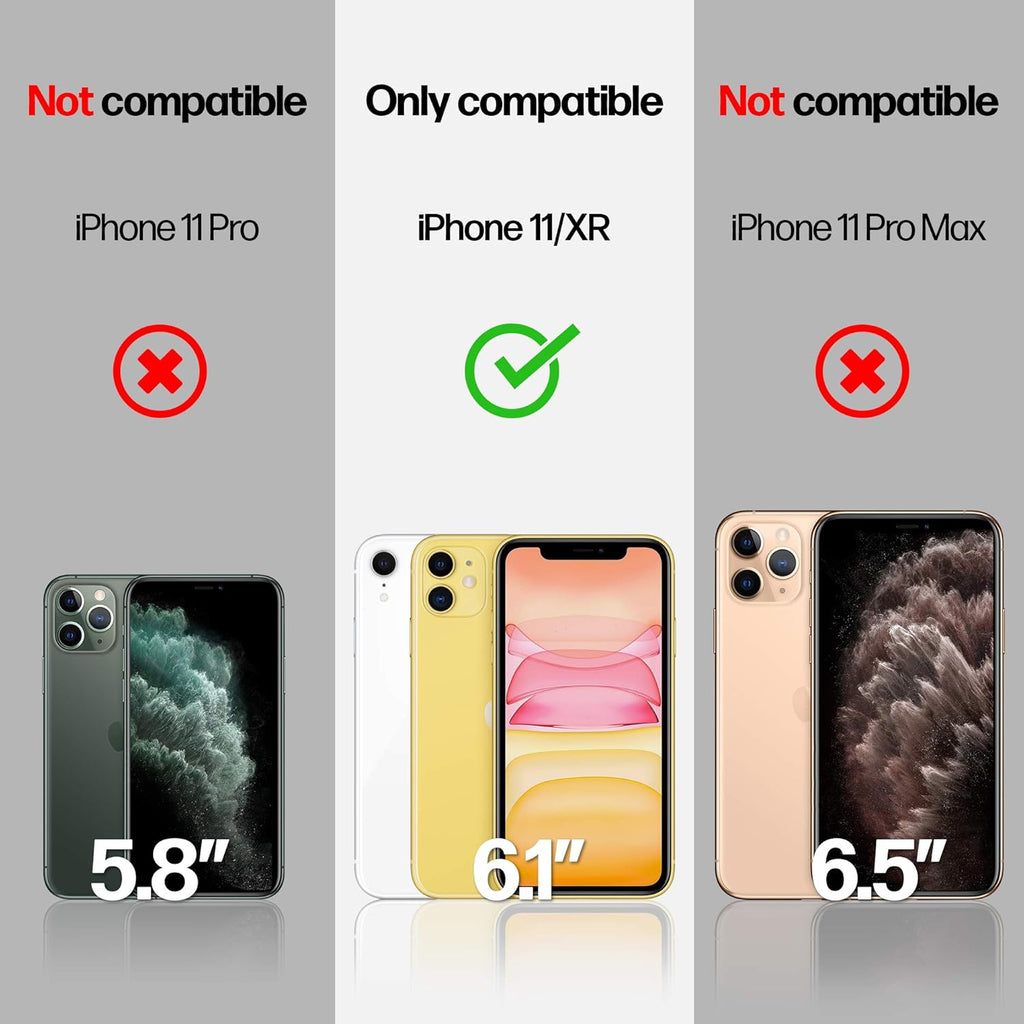 Power Theory Designed for iPhone 11, iPhone XR Privacy Screen Protector Tempered Glass Anti Spy protection [9H Hardness], Easy Install Kit, 99% HD Bubble Free Case Friendly, 2 Pack