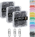 NEEWAY Small Paper Clips, 1.1 Inch Vinly Coated Colored Paperclips, 3 Pack of by NEEWAY