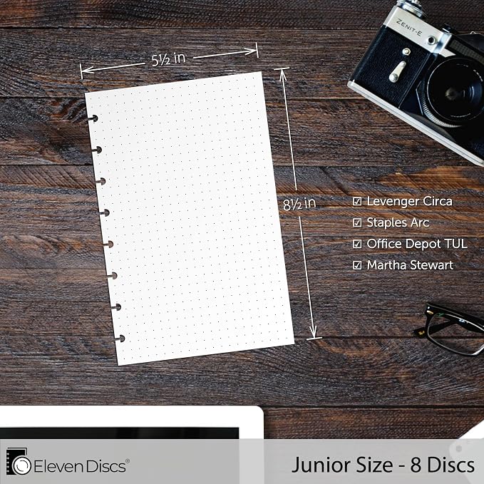 Eleven Discs Discbound Paper, Junior Size Pure Dot Grid Sheets - Image 4