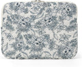 Puffy Laptop Sleeve 13-15.6 Inch Cute Quilted Laptop Protective Case Padded Floral Computer Sleeve for MacBook (B-Dark Blue, 11 Inch)