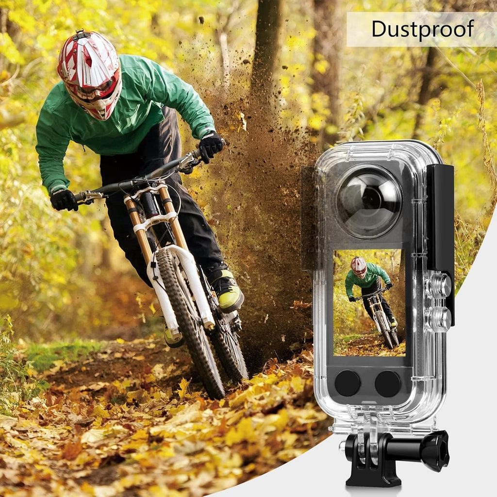 PULUZ 30m/98ft Dive Case for Insta360 X3 Underwater Waterproof Housing Cover Protective PC Shell Photography Housings with Bracket Insta 360 X3 Camera Accessories