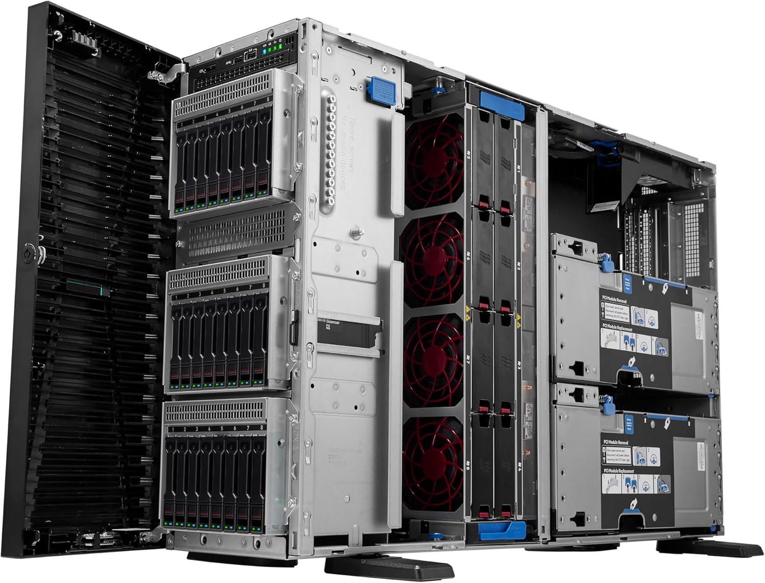 Hewlett Packard Enterprise ProLiant ML350 Gen11 Tower Server w/one Intel Xeon Silver 4516Y+, 2.2GHz, 24c 1P 2x32GB-R 8SFF MR408i-o 2x960GB SSD 2x800W PS (HPE Smart Choice P83320-005)