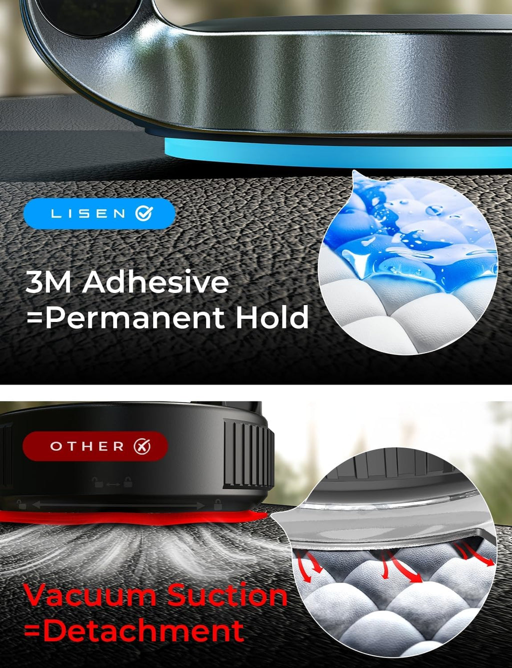 LISEN for Magsafe Car Mount, Ultra Magnetic Phone Holder for Car Dashboard, 17X Stability Car Accessories for iPhone 16 Pro Max,Gifts for Men Women Him Her, Fit for iPhone16 Pro/Pro Max 15 14 13 12