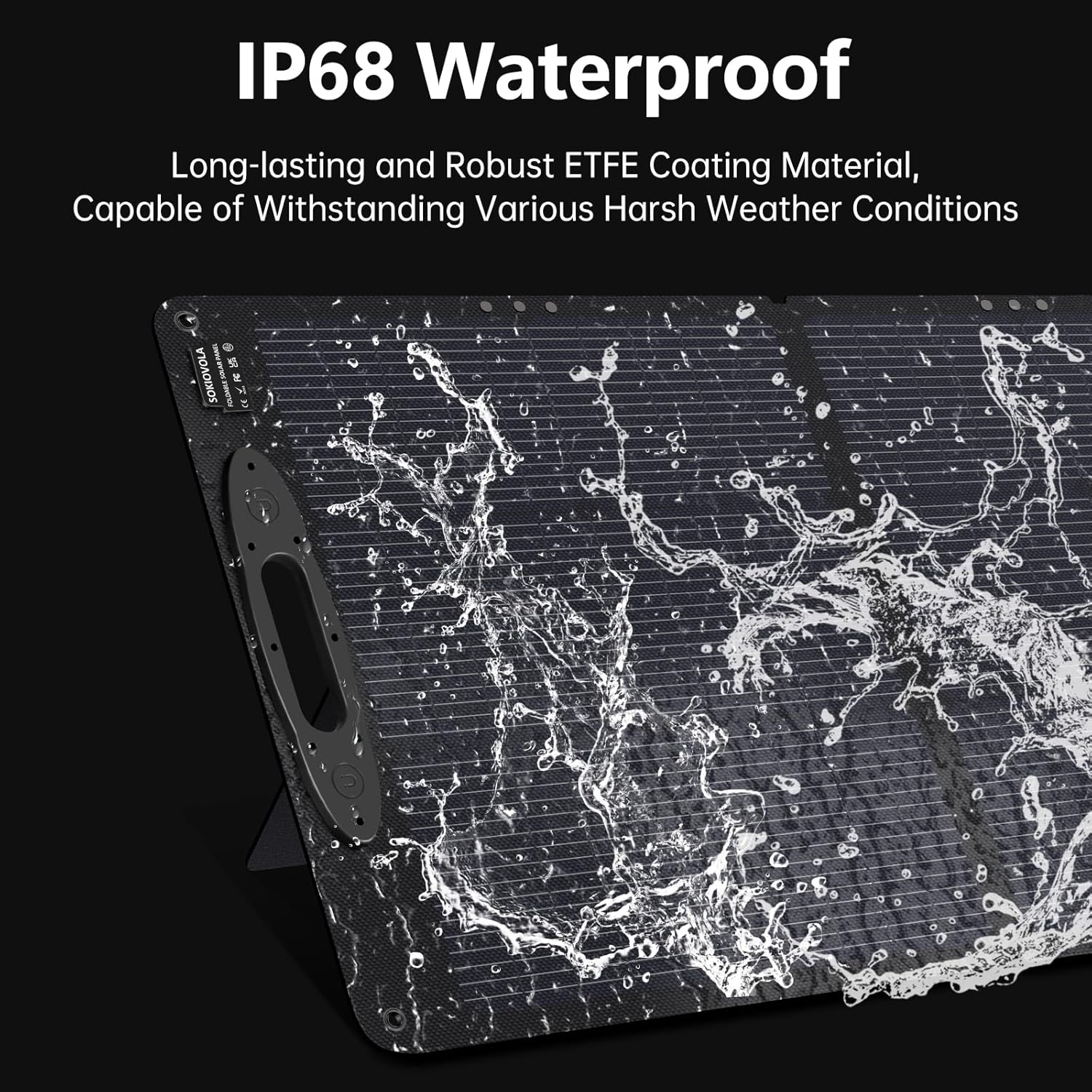 200W Portable Solar Panels,Foldable Solar Panel,IP68 Waterproof & Durable Up to 25% Efficiency N-Type 16BB Solar Cell ETFE Folding Solar Panel Kit,for Power Station Outdoor Camping RV