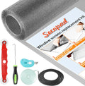 Window Screen Door Repair Kit, 59" x 159" Screen Door Mesh Replacement Kit, Durable Fiberglass Mesh Roll with Tools for Windows Doors Patio and Porch Replacement, Grey