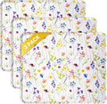 JIKIOU 3 Pack Mouse Pad with Stitched Edge, Comfortable Mouse Pads with Non-Slip Rubber Base, Washable Mousepads Bulk with Lycra Cloth, Mouse Pads for Computers Laptop Mouse 10.2x8.3in White Flowers