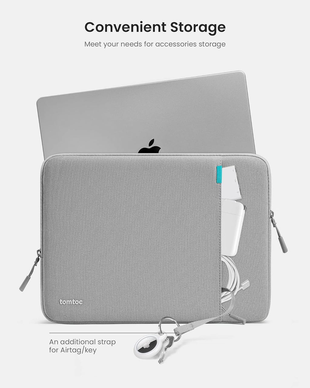 tomtoc 360° Protective Laptop Sleeve for 15-inch MacBook Air M4/A3241 2025, M3/A3114 2024, M2/A2941 2023, 15-inch MacBook Pro A1990 A1707, Dell XPS 15 Plus Laptop, Water-Resistant Computer Case Bag