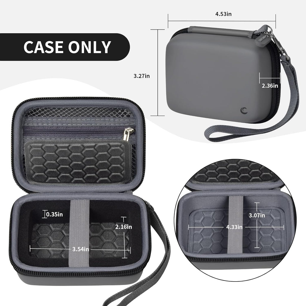 Carrying & Protective Case for Digital Camera, AbergBest 21 Mega Pixels 2.7" LCD Rechargeable HD/Kodak Pixpro/Canon PowerShot ELPH 180/190 / Sony DSCW800 / DSCW831 Cameras for Travel - Dark Grey